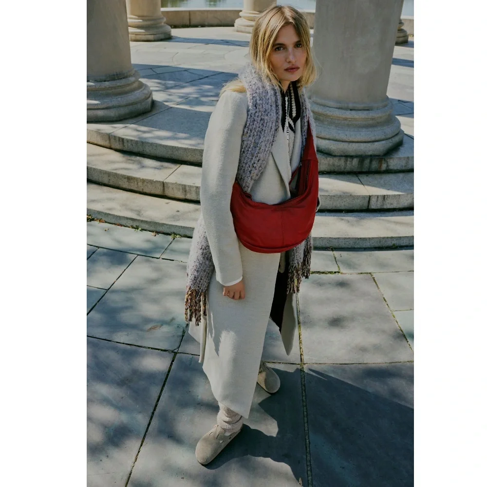 FREE PEOPLE Leather Idle Hands Sling Bag in Red Lip - Picture 7 of 15